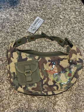 Chateau Olive Camouflage Embroidered Bag
